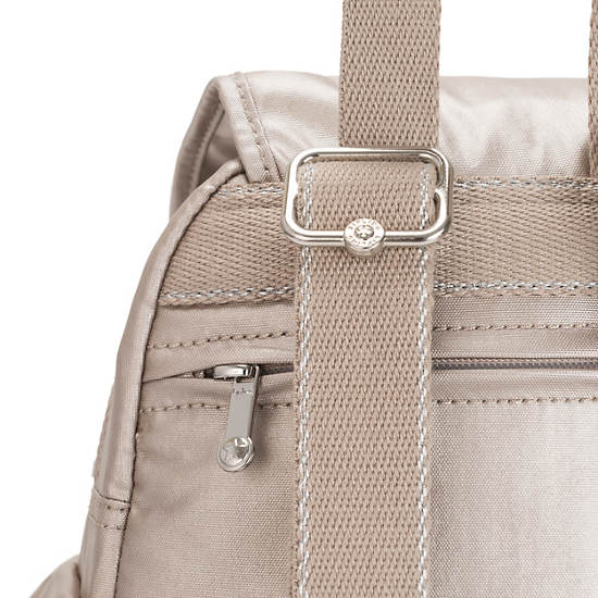 Kipling City Pack Mini Metallic Ryggsäck Beige | SE 1724HA